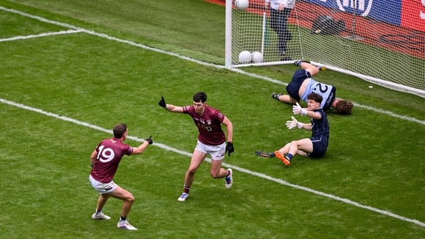 17 May 2026; Jack Duncan of Westmeath celebrates after scoring his side's second goal during the Leinster GAA Football Senior Championship final match between Dublin and Westmeath at Croke Park in Dublin. Photo by Daire Brennan/Sportsfile