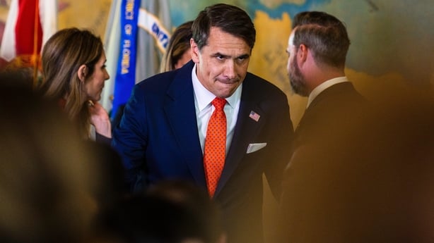 Todd Blanche, acting US attorney general, during a news conference at Freedom Tower in Miami, Florida