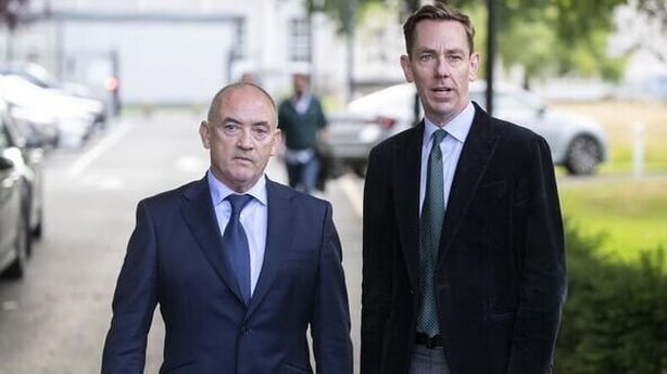 Ryan Tubridy and Noel Kelly pictured outside Leinster House