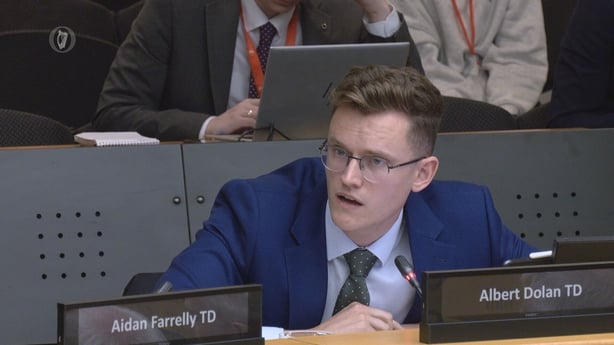 Fianna Fáil TD Albert Dolan speaking in the Public Accounts Committee