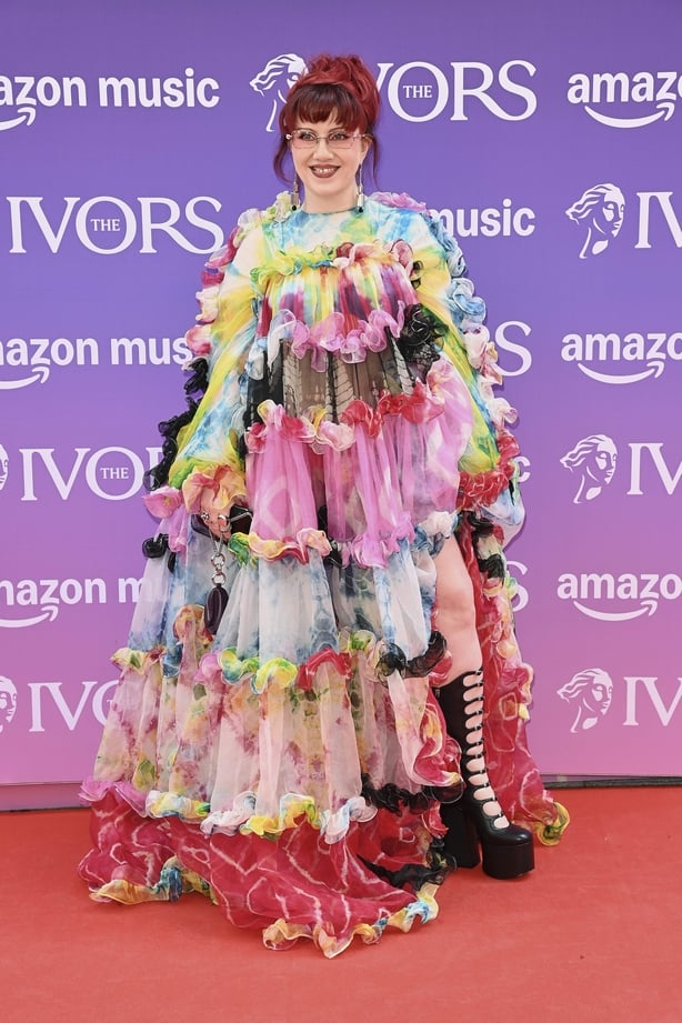 LONDON, ENGLAND - MAY 21: CMAT aka Ciara Mary-Alice Thompson arrives at The 71st Ivor Novello Awards 2026 at The JW Marriott Grosvenor House Hotel on May 21, 2026 in London, England. (Photo by Alan Chapman/Dave Benett/Getty Images for The Ivors)