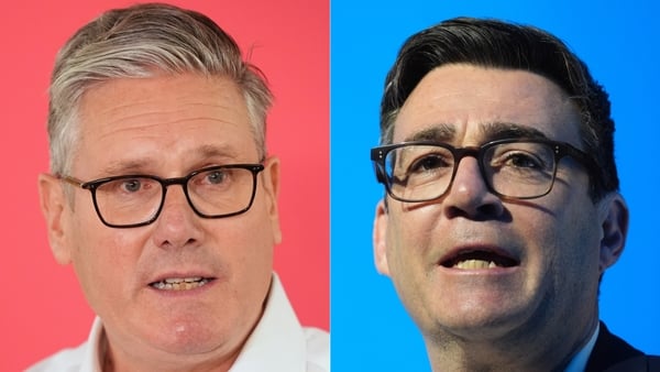 British Prime Minister and Labour leader Keir Starmer pictured with Mayor of Greater Manchester Andy Burnham