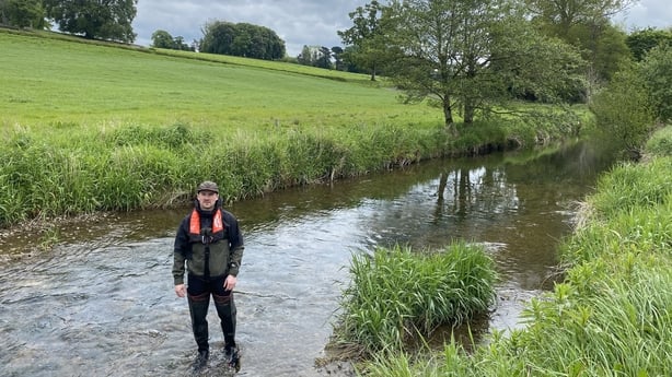 A view of the Boyne catchment area for salmon sprawling