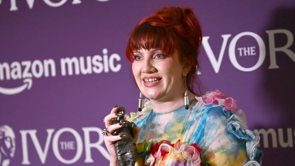 LONDON, ENGLAND - MAY 21: CMAT with the Best Album award for "Euro Country" during The Ivors 2026 at Grosvenor House on May 21, 2026 in London, England. (Photo by Eamonn M. McCormack/Getty Images)