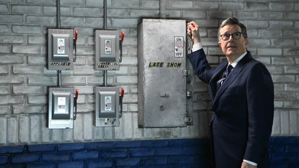 Stephen Colbert on the CBS series The Late Show with Stephen Colbert. (Photo by Scott Kowalchyk/CBS via Getty Images)