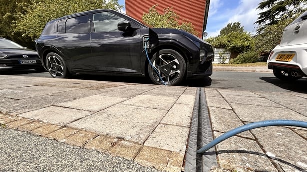 an electric car being charged