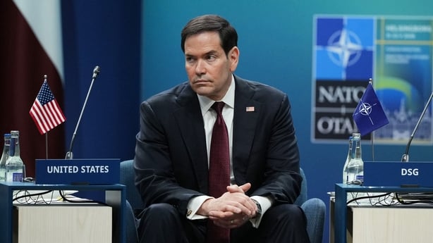 US Secretary of State Marco Rubio attends the NATO Foreign Ministers' meeting in Helsingborg, Sweden, on May 22, 2026. Foreign ministers of the 32 NATO member states gathered in the Swedish city to finalise preparations for the upcoming Ankara Summit. (Photo by Julia Demaree Nikhinson / POOL / AFP)