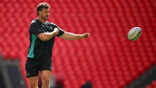 22 May 2026; Caelan Doris during a Leinster Rugby captain's run at San Mamés Stadium in Bilbao, Spain. Photo by Brendan Moran/Sportsfile