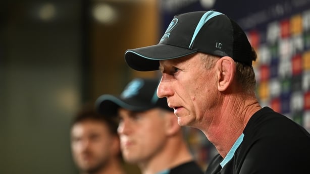 22 May 2026; Head coach Leo Cullen during a media conference after the Leinster Rugby captain's run at San Mamés Stadium in Bilbao, Spain. Photo by Seb Daly/Sportsfile