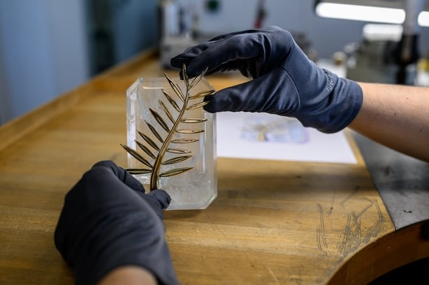 Palme d'Or trophy being made