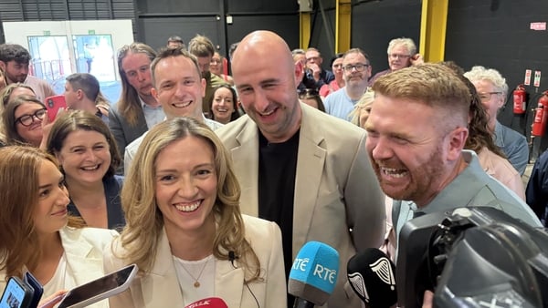 Social Democrats leader Holly Cairns, Dublin Central by-election candidate Daniel Ennis and sitting Dublin Central TD Gary Gannon