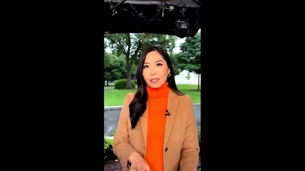 Moment reporter ducks for cover as shots fired near White House