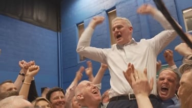 Moment Fine Gael's Seán Kyne is elected in Galway West bye-election