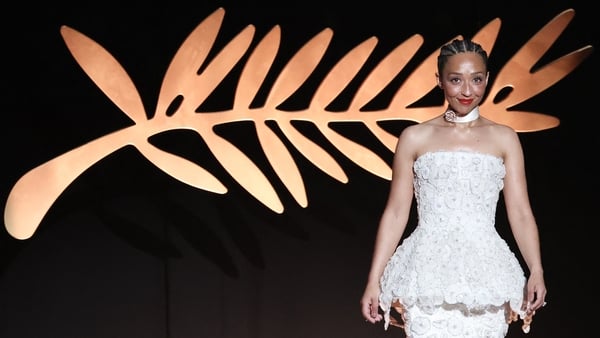 Member of the jury Irish-Ethiopian actress and producer Ruth Negga arrives on stage during the closing ceremony of the 79th edition of the Cannes Film Festival in Cannes, southern France, on May 23, 2026. (Photo by Sameer AL-DOUMY / AFP)