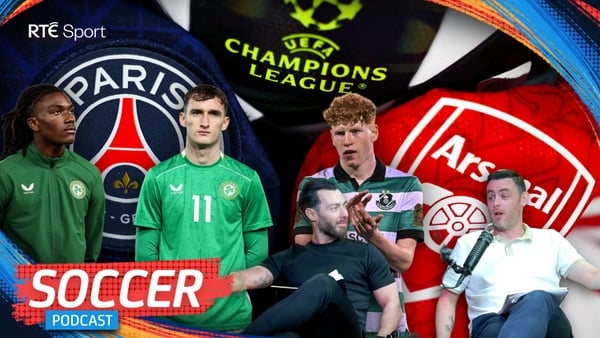 The RTE Soccer Podcast thumbnail for 25 May 2026.