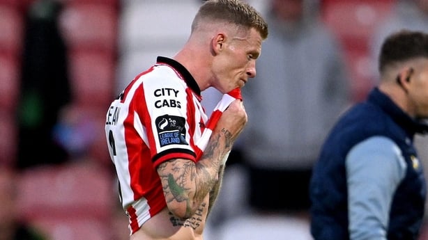 25 May 2026; James McClean of Derry City after his side's draw in the SSE Airtricity Men's Premier Division match between Derry City and Shelbourne at Find Insurance Celtic Park in Derry. Photo by Ramsey Cardy/Sportsfile