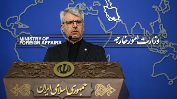 Esmaeil Baghaei, Spokesperson of Foreign Ministry seen during his weekly press conference. (Photo by Foad Ashtari/SOPA Images/LightRocket via Getty Images)