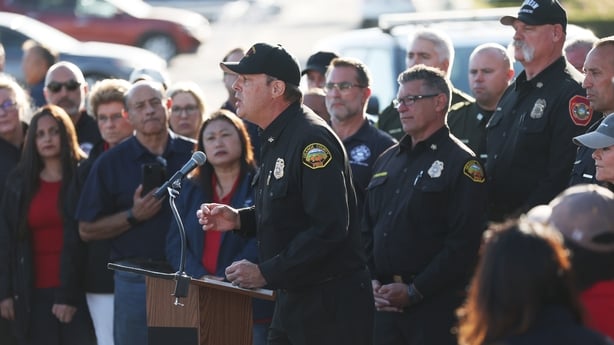Orange County Fire Authority Division Chief Craig Covey spoke at a prerss briefing Monday evening that they have significantly reduced the boundaries of the evacuation zone surrounding the failing chemical tank at an aerospace facility in Garden Grove. Authorities were re-evaluating evacuation order