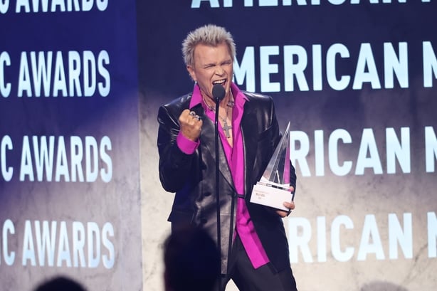 Billy Idol accepts the Lifetime Achievement Award at The 52nd American Music Awards at the MGM Grand Garden Arena on 25 May, 2026 in Las Vegas. (Photo by Rich Polk/Dick Clark Productions via Getty Images)