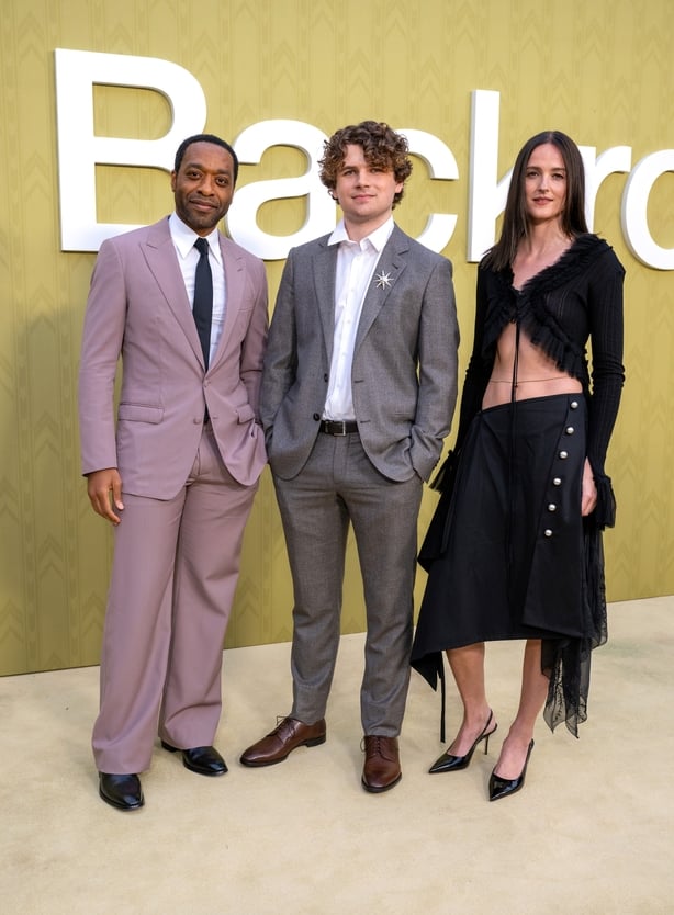 Actor Chiwetel Ejiofor, director Kane Parsons, and actress Renate Reinsve attend the Los Angeles Special Screening of Backrooms at the Aero Theatre on 7 May, 2026 in Santa Monica, California. (Photo by Amanda Edwards/Getty Images)