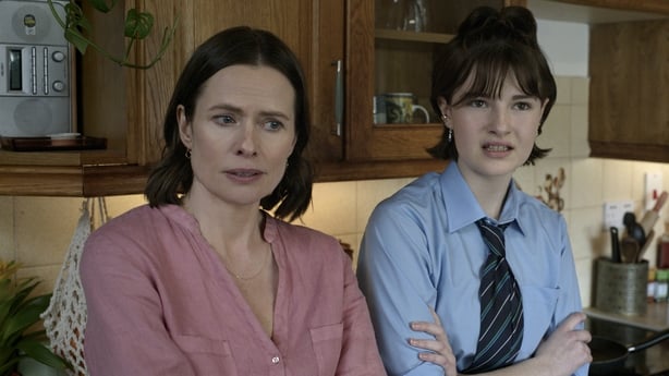 Marcella Plunkett as Rachel and Beth Fallon as Aja in Power Ballad. Photo Credit: Courtesy of Lionsgate