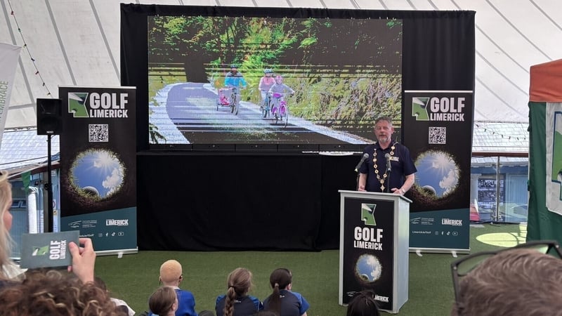 Mayor of Limerick John Moran speaking at the Golf Limerick launch