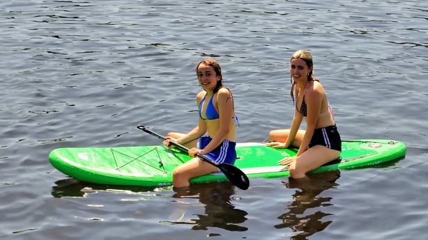 Holly and Jolie Gahan enjoying the sun in Graiguenamanagh, Co Kilkenny