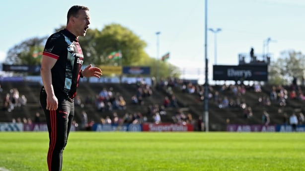 26 April 2026; Mayo manager Andy Moran during the Connacht GAA Football Senior Championship semi-final match between Mayo and Roscommon at Hastings Insurance MacHale Park in Castlebar, Mayo. Photo by Piaras Ó Mídheach/Sportsfile