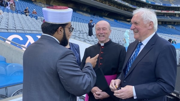 Bertie Ahern and Dr Al Qadri at Croke Park