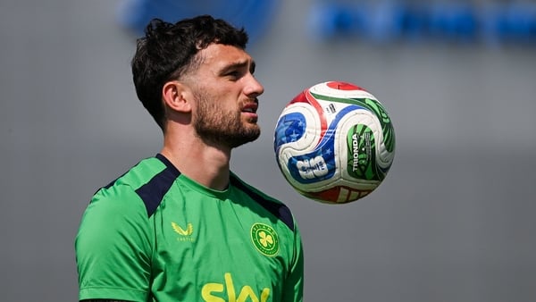Troy Parrott during a Republic of Ireland training session at the FAI National Training Centre in Abbotstown, Dublin.