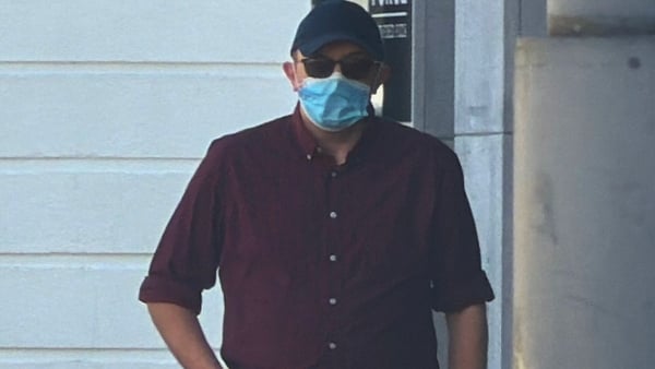 Stephen Buckley, who pleaded guilty to possessing child pornographic material, arriving at the district court in Tralee