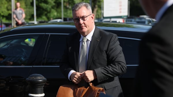 Jeffrey Donaldson arriving at Newry Crown Court