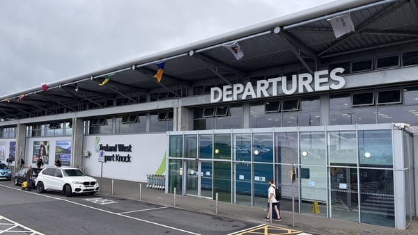 The entrance into departures at Ireland West Airport in County Mayo