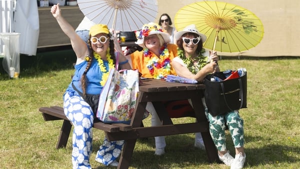 Shelly, Aoife and Bridget Phelan enjoy the weather at Bord Bia Bloom