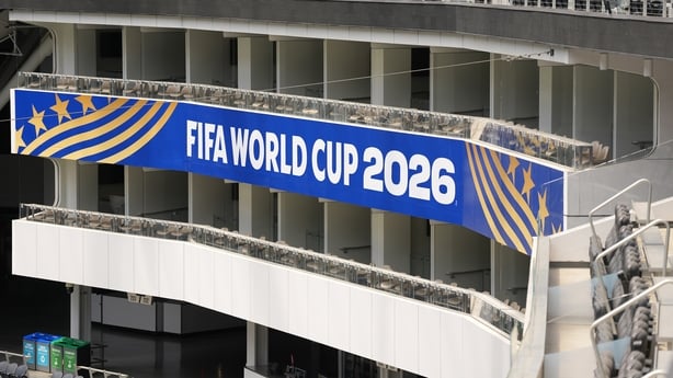 Signage at SoFi Stadium on May 27, 2026 in Inglewood, California. The United States' 2026 FIFA World Cup schedule will commence at SoFi Stadium, which will be called Los Angeles Stadium during the tournament, on June 12th, when the United States Men's National Team plays Paraguay.