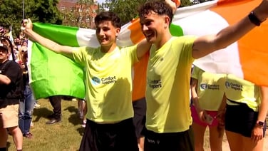 Emotional moment FTD Brothers complete 33-marathon challenge