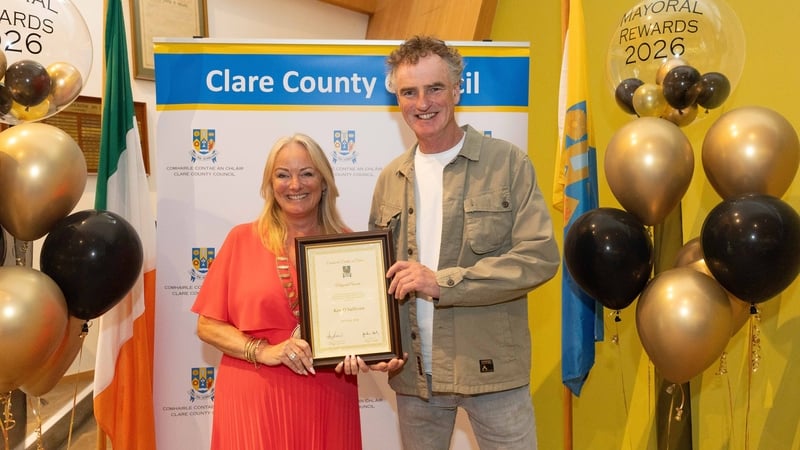 Filmmaker Ken O'Sullivan and Clare mayor Mary Howard
