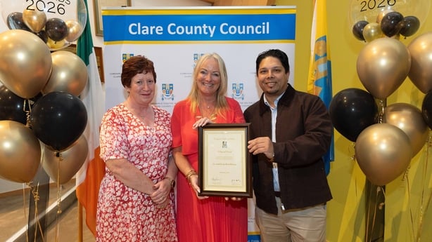 Liz and Rony Barobhuiya at a mayoral reception in Clare
