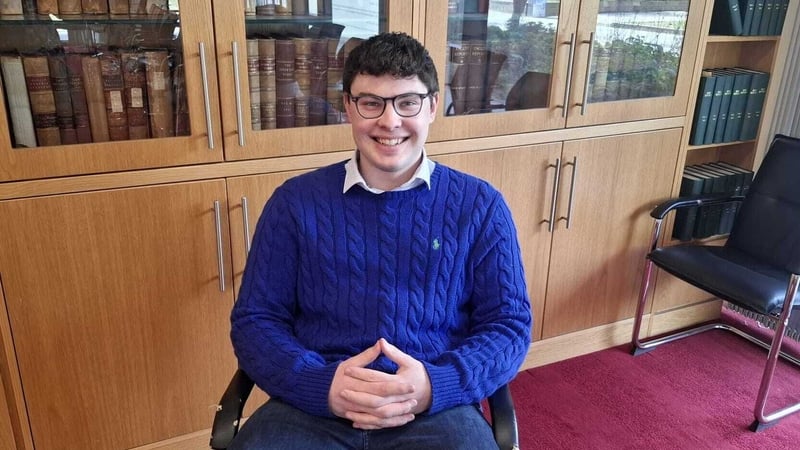 Rónán sitting in the Dáil.