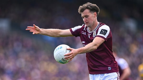 10 May 2026; Robert Finnerty of Galway during the Connacht GAA Football Senior Championship final match between Roscommon and Galway at King & Moffatt Dr Hyde Park in Roscommon. Photo by Piaras Ó Mídheach/Sportsfile