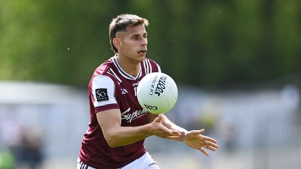 25 April 2026; Seán Fitzgerald of Galway during the Connacht GAA Football Senior Championship semi-final match between Leitrim and Galway at Heartland Credit Union Páirc Seán Mac Diarmada in Carrick-on-Shannon, Leitrim. Photo by Stephen McCarthy/Sportsfile