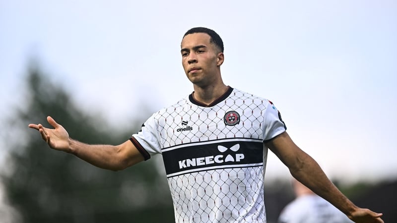 22 May 2026; Douglas James-Taylor of Bohemians during the SSE Airtricity Men’s Premier Division match between Galway United and Bohemians at Eamonn Deacy Park in Galway. Photo by Piaras Ó Mídheach/Sportsfile
