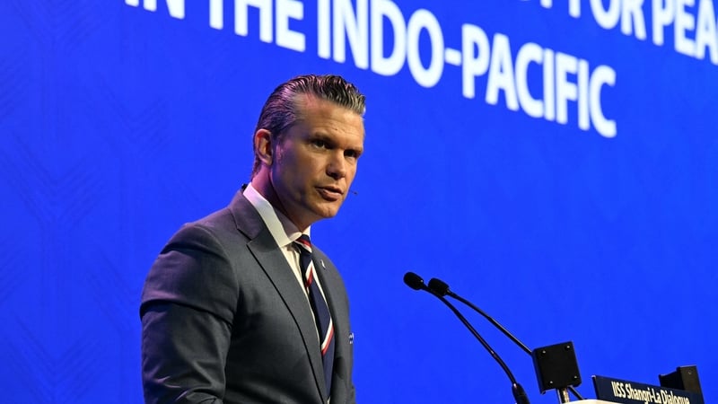 US Secretary of Defence Pete Hegseth delivers an address during the 23rd Shangri-La Dialogue summit in Singapore on May 30, 2026.