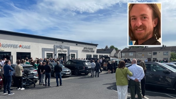A view of the funeral of Alex Coughlan