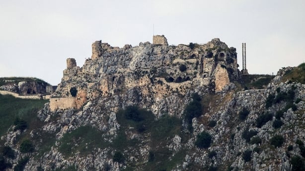 A photograph shows the Crusader-era Beaufort (Belfort) Castle, known locally as Qalaat al-Chakif or Shaqif Arnun, as seen from the Marjayoun area on May 30, 2026. Lebanon's culture minister told AFP on May 29, that Israeli strikes on the country's south were putting heritage sites in "serious danger