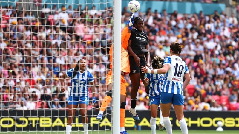 Man City hammer Brighton for league and cup double