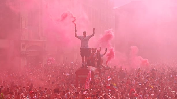 Arsenal fans at the Arsenal Premier League Winners Parade on May 31, 2026 in Islington, England. (Photo by Stuart MacFarlane/Arsenal FC via Getty Images)