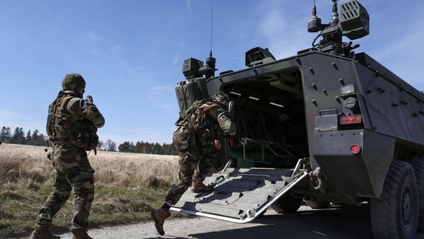 Members of the Defence Forces pictured during a mission readiness exercise