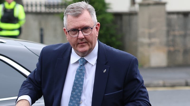 Jeffrey Donaldson arriving at Newry Crown Court on 1 June