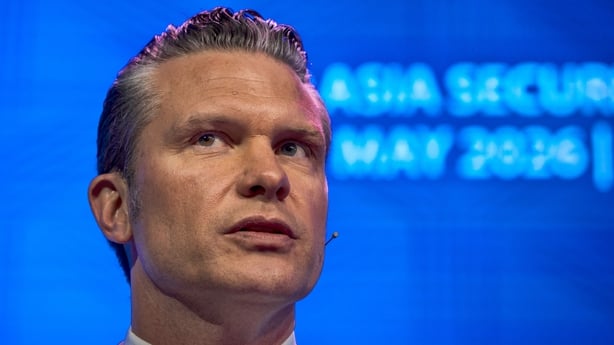 U.S. Secretary of War Pete Hegseth speaks during the 23rd IISS Shangri-La Dialogue at the Shangri-La Hotel on May 30, 2026 in Singapore. Senior defence officials and military leaders from across the Asia-Pacific and beyond convene at the Shangri-La Hotel in Singapore for the International Institute 
